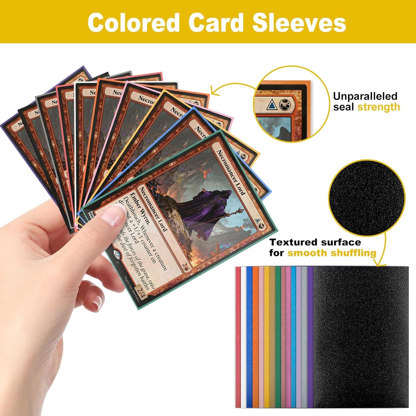 Premium Pink Card Sleeves, 150 Sleeves 2.6''x3.6''(66x91mm) Compatible with Standard Sized Trading Card, Fit for MTG PTCG Game Card, Baseball Card, Sport Card