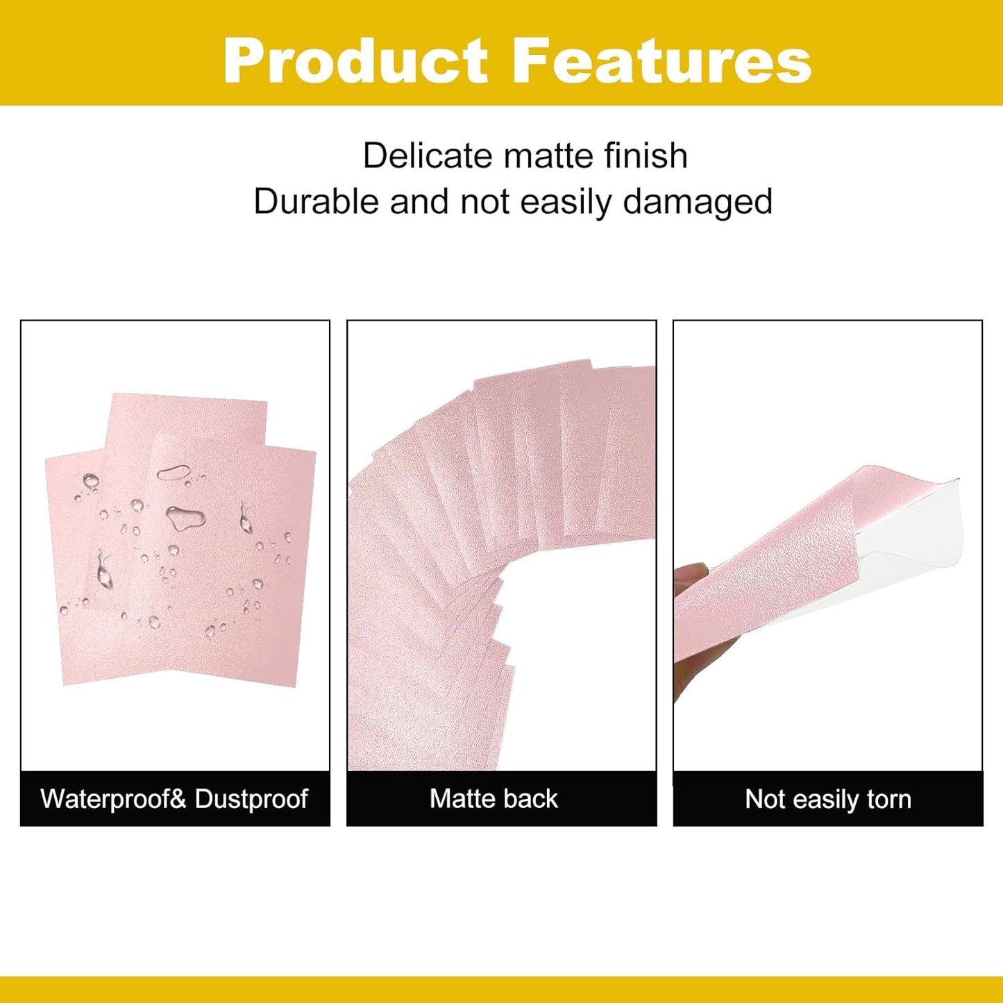 Premium Pink Card Sleeves, 150 Sleeves 2.6''x3.6''(66x91mm) Compatible with Standard Sized Trading Card, Fit for MTG PTCG Game Card, Baseball Card, Sport Card