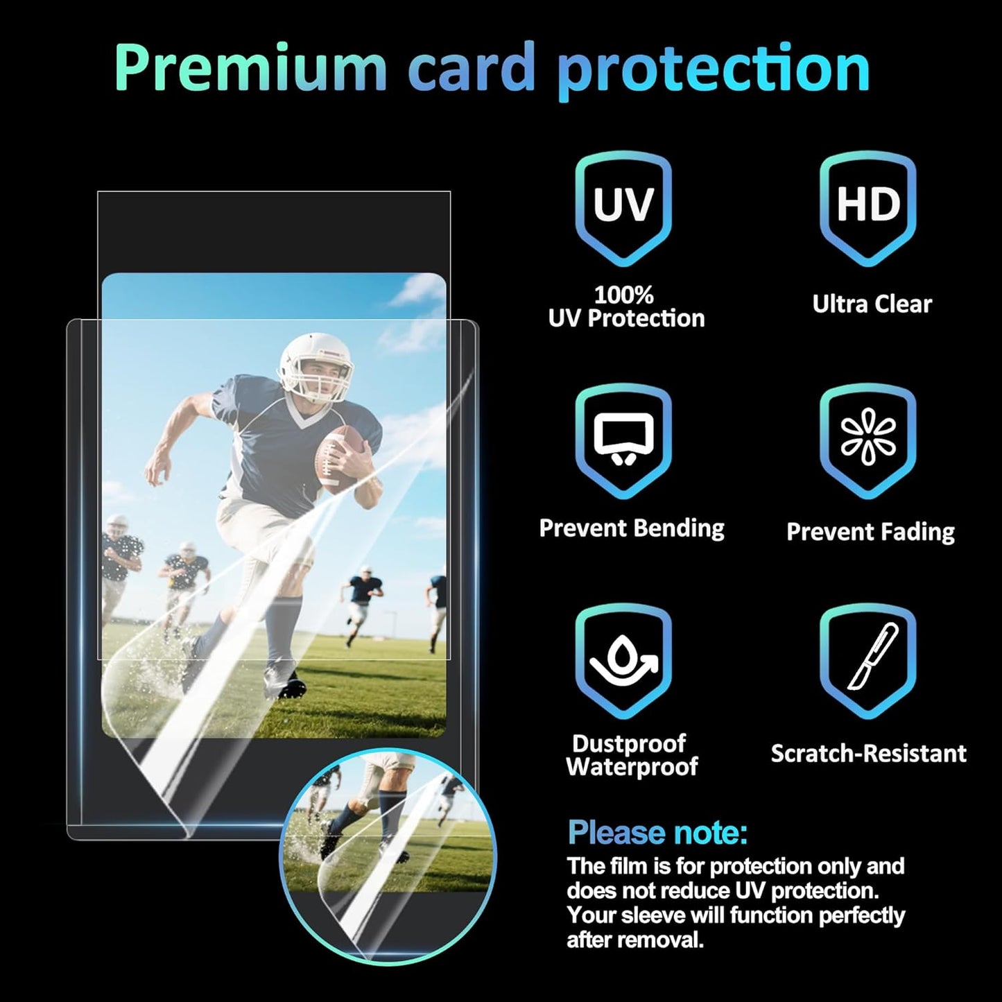 RyshePro 200 Card Sleeves Top Loaders, 35PT Hard Plastic Holder for Baseball, Full UV-Resistant Trading Card Protectors Fit for MTG TCG Game Sports