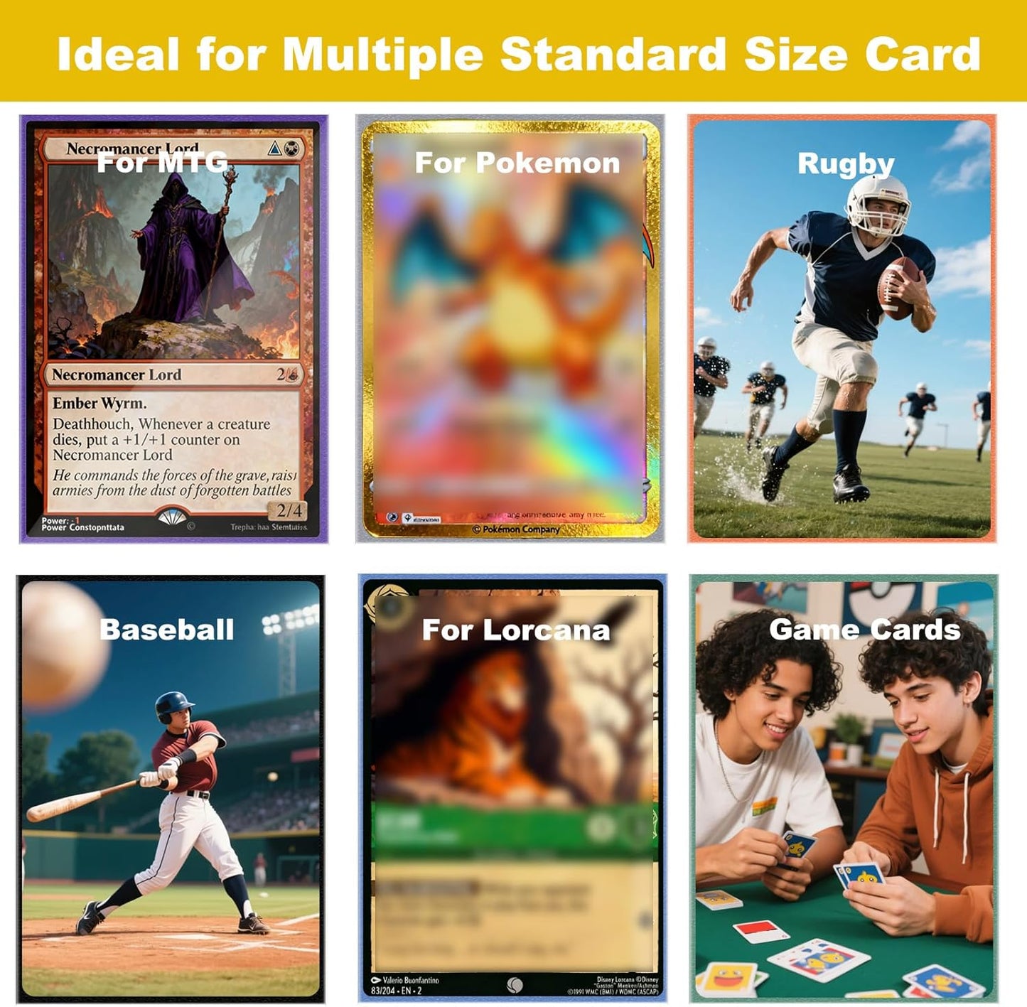 Premium Pink Card Sleeves, 150 Sleeves 2.6''x3.6''(66x91mm) Compatible with Standard Sized Trading Card, Fit for MTG PTCG Game Card, Baseball Card, Sport Card